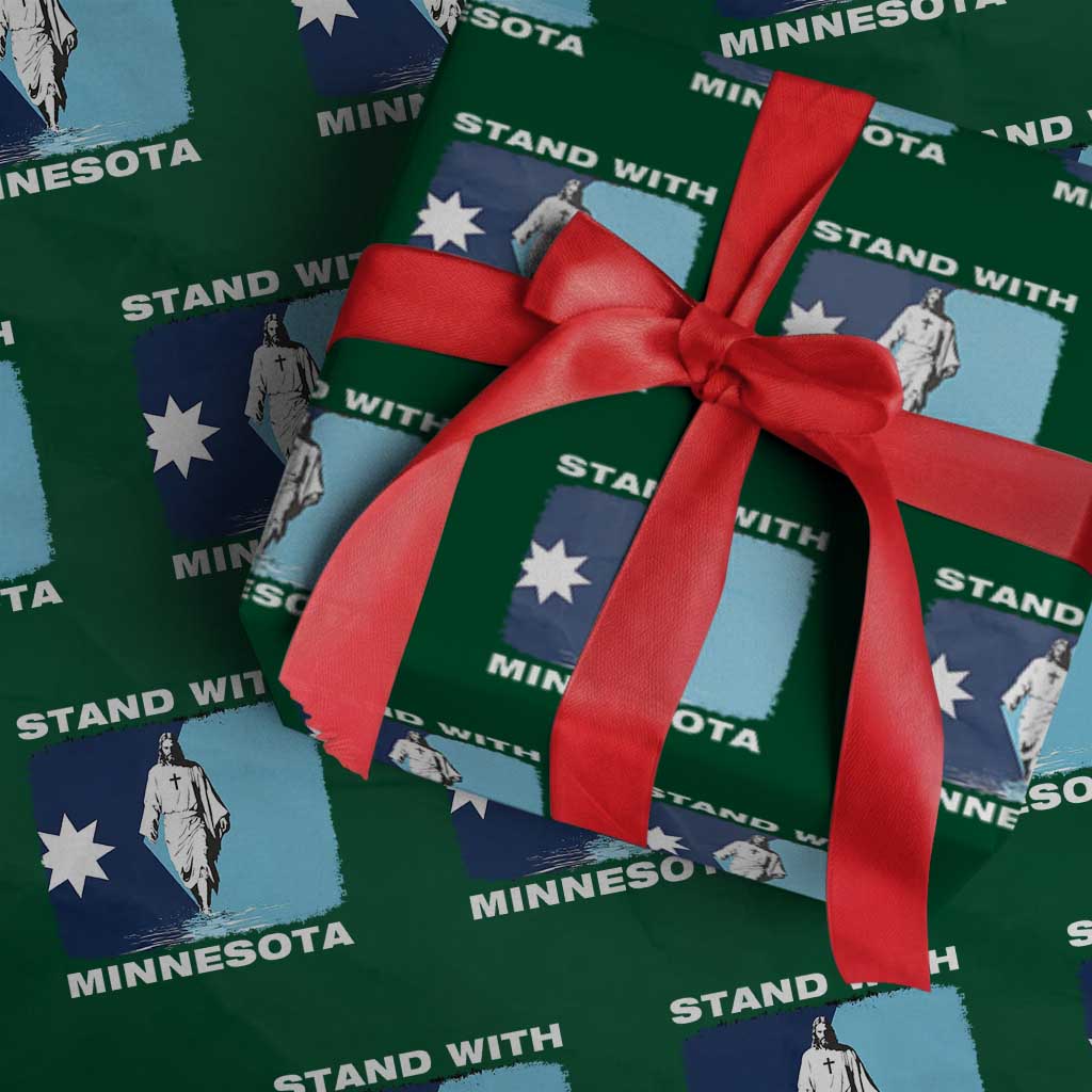 Stand with Minnesota Wrapping Paper Roll Christian Jesus Minnesota Strong Subtle Anti ICE