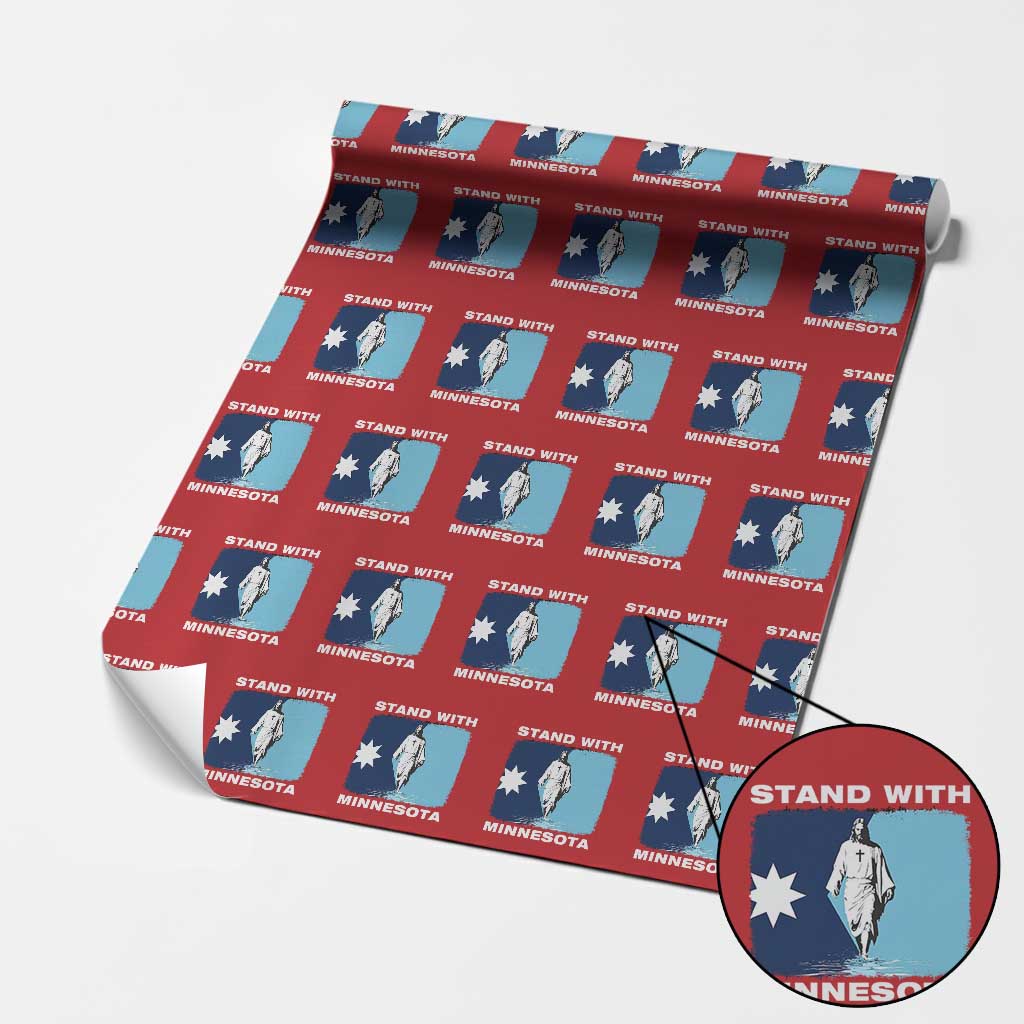 Stand with Minnesota Wrapping Paper Roll Christian Jesus Minnesota Strong Subtle Anti ICE