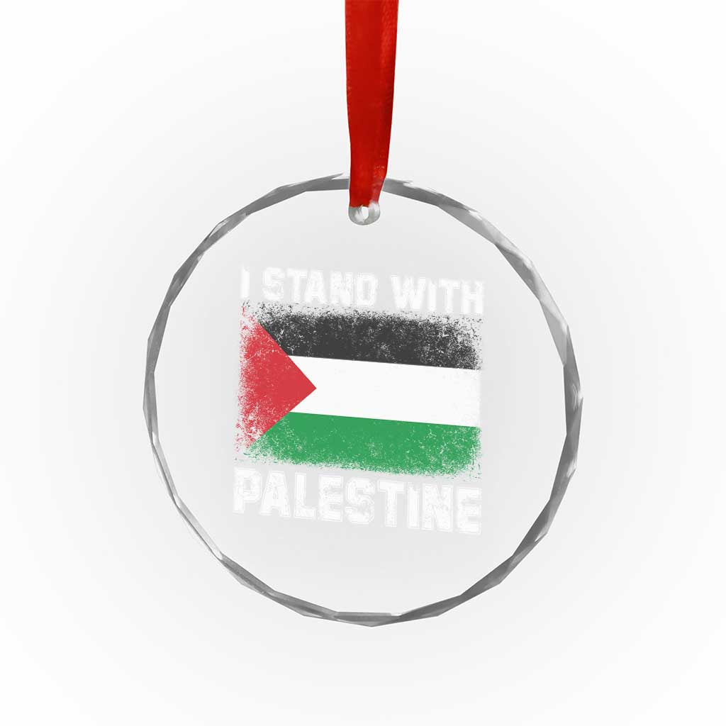 Stand With Palestine Crystal Glass Ornament Gaza Palestinian Flag TS10