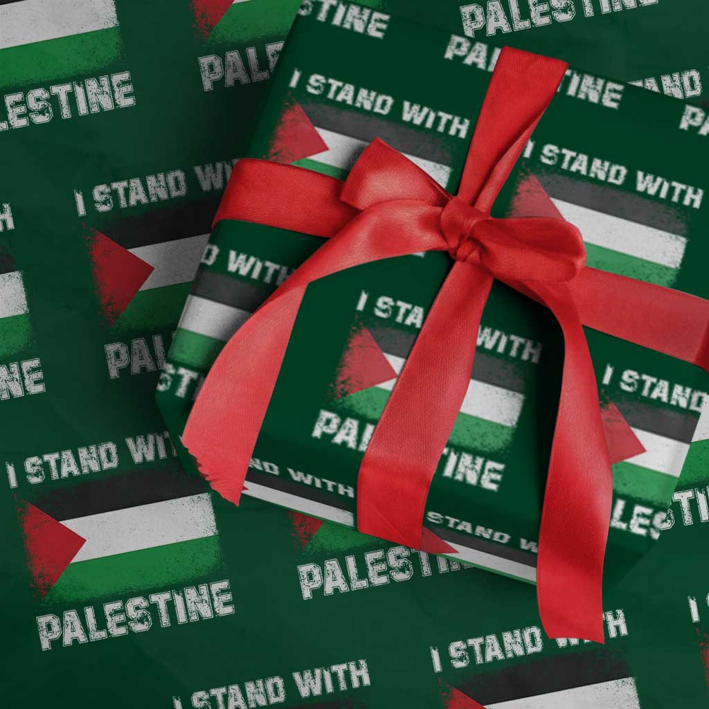 Stand With Palestine Wrapping Paper Roll Gaza Palestinian Flag - Wonder Print Shop
