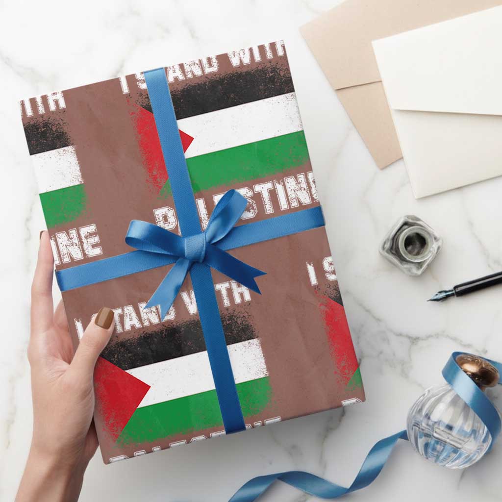 Stand With Palestine Wrapping Paper Roll Gaza Palestinian Flag - Wonder Print Shop