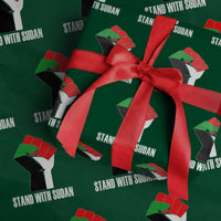 Stand With Sudan Power Fist Wrapping Paper Roll Sudan Flag Activist Peace and Protest - Wonder Print Shop