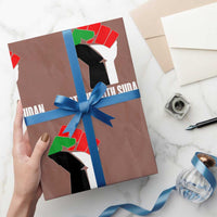 Stand With Sudan Power Fist Wrapping Paper Roll Sudan Flag Activist Peace and Protest - Wonder Print Shop