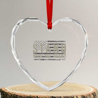 Stand With The Guard Heart Crystal Glass Ornament DC Guardsmen - Wonder Print Shop