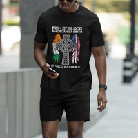 Irish By Blood American By Birth Patriot By Choice T Shirt - Wonder Print Shop