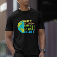 Earth Day T Shirt Save Bees Rescue Animals Recycle Plant Tree Planet Earth Day - Wonder Print Shop