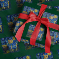 Starry Hanukkah Night Wrapping Paper Roll Funny Llama Jewish Holiday Gift - Wonder Print Shop