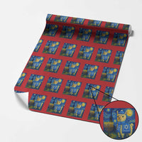 Starry Hanukkah Night Wrapping Paper Roll Funny Llama Jewish Holiday Gift - Wonder Print Shop