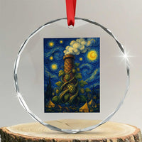 Starry Night Hops Brewery Crystal Glass Ornament Vintage Hops Beer Lover Painterly