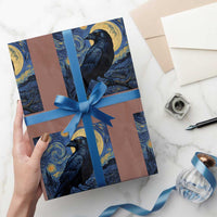 Starry Night Raven Moon Van Gogh Wrapping Paper Roll - Wonder Print Shop