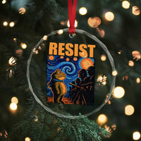 Starry Night Resist Frog Crystal Glass Ornament Resistance Protest Surreal Art Graphic - Wonder Print Shop