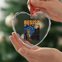 Starry Night Resist Frog Heart Crystal Glass Ornament Resistance Protest Surreal Art Graphic - Wonder Print Shop