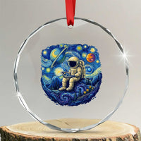 Starry Night Space Bookworm Crystal Glass Ornament Funny Astronaut Reader Gift
