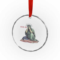 Statue of Liberty Anti ICE Deportation Human Rights Protest Crystal Glass Ornament