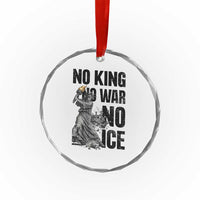 Statue Of Liberty Freedom Protest Crystal Glass Ornament No Kings No Wars No Ice