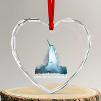 Statue of Liberty Ghost Heart Crystal Glass Ornament Are We Great Yet Cause I Just Feel Embarrased - Wonder Print Shop