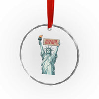 Statue Of Liberty Justice For Alex Pretti Tribute Gift Crystal Glass Ornament