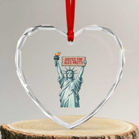Statue Of Liberty Justice For Alex Pretti Tribute Gift Heart Crystal Glass Ornament