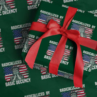 Statue of Liberty Patriotic Wrapping Paper Roll Radicalized By Basic Decency - Wonder Print Shop