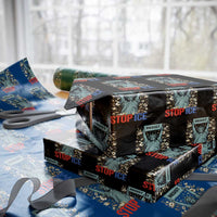 Statue of Liberty Resist Stop Ice Wrapping Paper Roll Floral Activist for Justice and Freedom