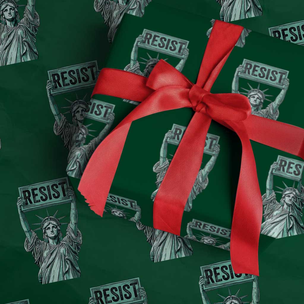 Statue of Liberty Resist Wrapping Paper Roll Retro - Wonder Print Shop