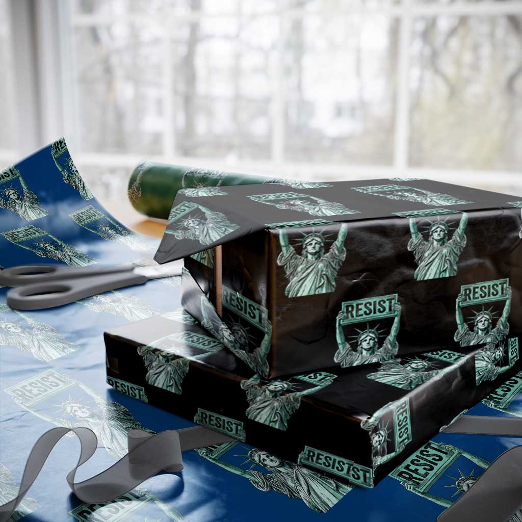 Statue of Liberty Resist Wrapping Paper Roll Retro - Wonder Print Shop