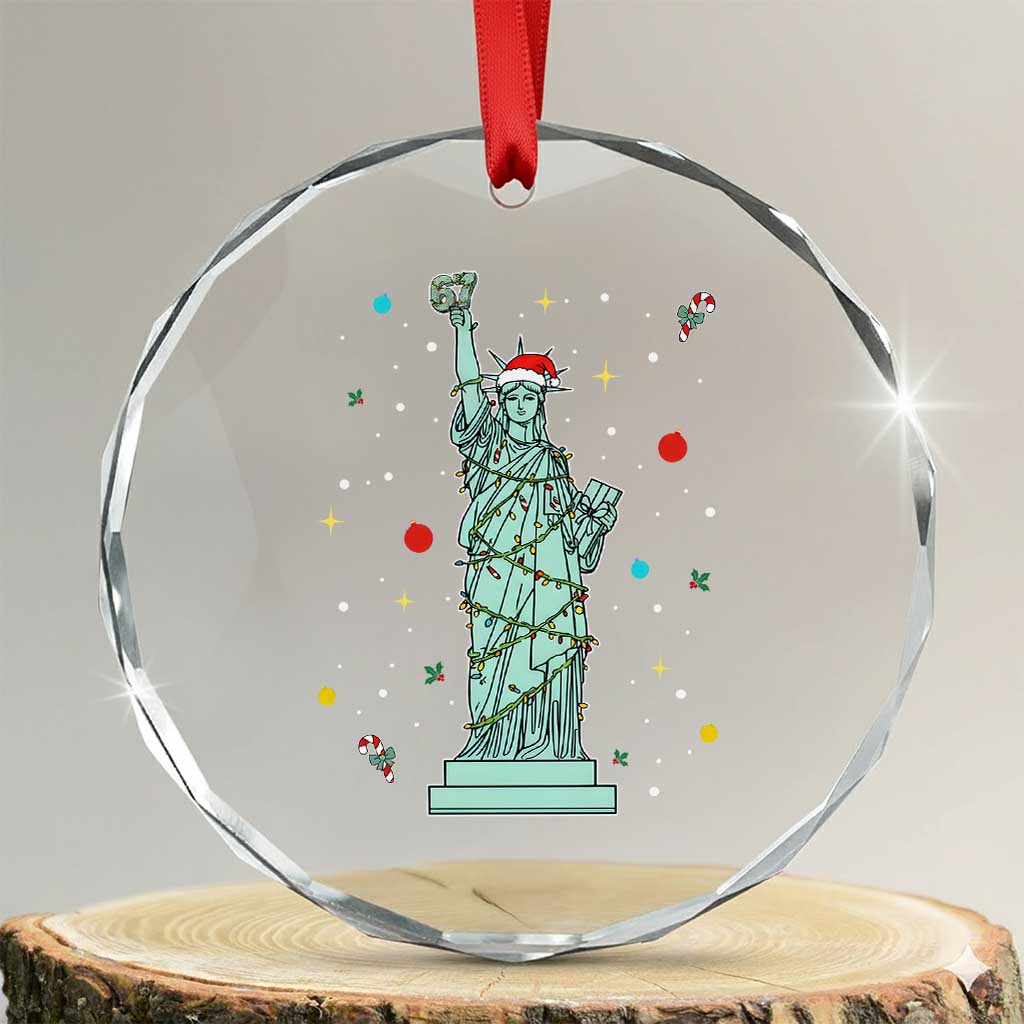 Statue Of Liberty Six Seven Meme Crystal Glass Ornament Gen Alpha 67 Trend Christmas Gift - Wonder Print Shop