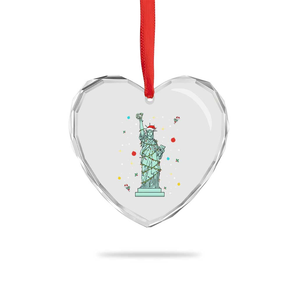 Statue Of Liberty Six Seven Meme Heart Crystal Glass Ornament Gen Alpha 67 Trend Christmas Gift - Wonder Print Shop