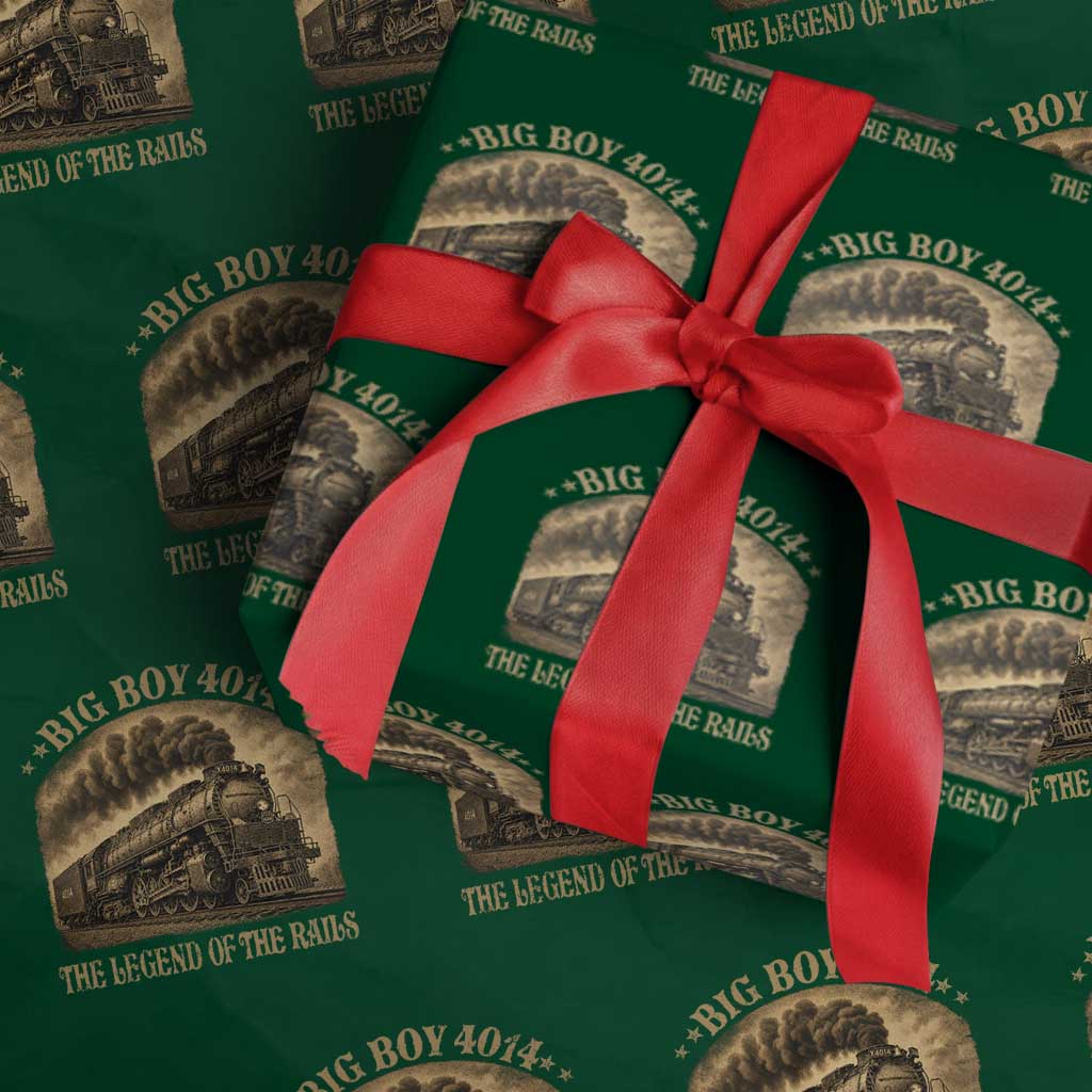 Steam Locomotive Legend of The Rails Train Wrapping Paper Roll