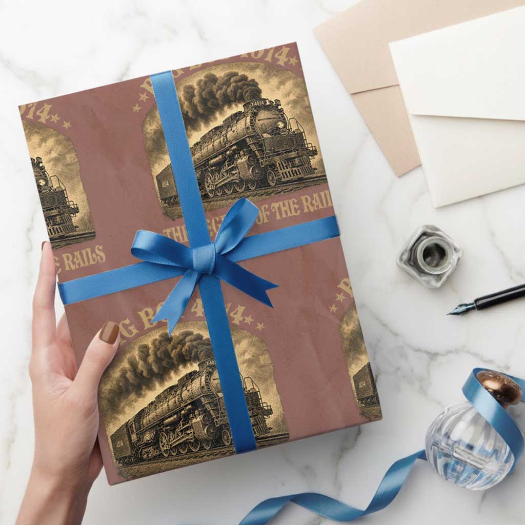 Steam Locomotive Legend of The Rails Train Wrapping Paper Roll