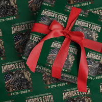 Steam Locomotive Train USA 250th Anniversary Wrapping Paper Roll Coast To Coast Patriotism Liberty American Flag
