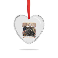 Steam Locomotive Train USA 250th Anniversary Heart Crystal Glass Ornament Coast To Coast Patriotism Liberty American Flag