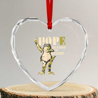 Stencil Protest Frog Heart Crystal Glass Ornament Hope Against the Regime Portland Inflatable Resistance - Wonder Print Shop