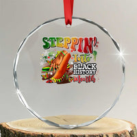 Steppin' Into Black History Month Crystal Glass Ornament African American Month Proud Melanin