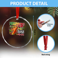Steppin' Into Black History Month Crystal Glass Ornament African American Month Proud Melanin