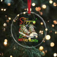 Stepping Into Black History Month Crystal Glass Ornament Sneakers - Wonder Print Shop
