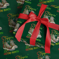 Stepping Into Black History Month Wrapping Paper Roll Sneakers - Wonder Print Shop