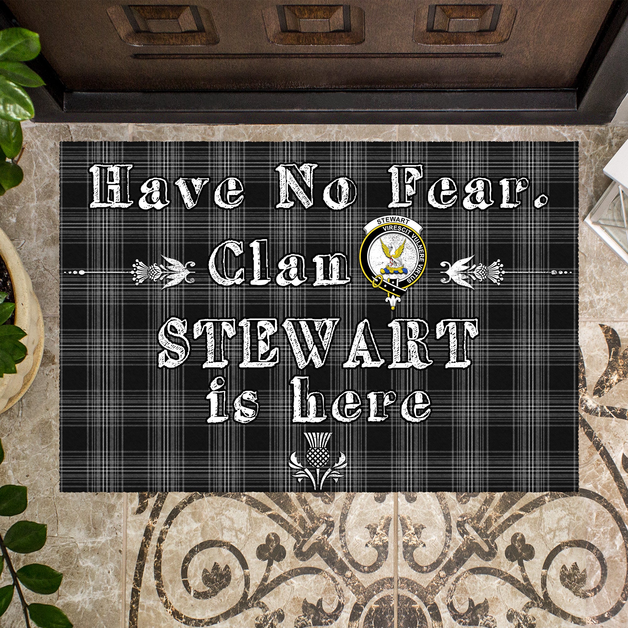 stewart-mourning-clan-tartan-door-mat-family-crest-have-no-fear-tartan-door-mat