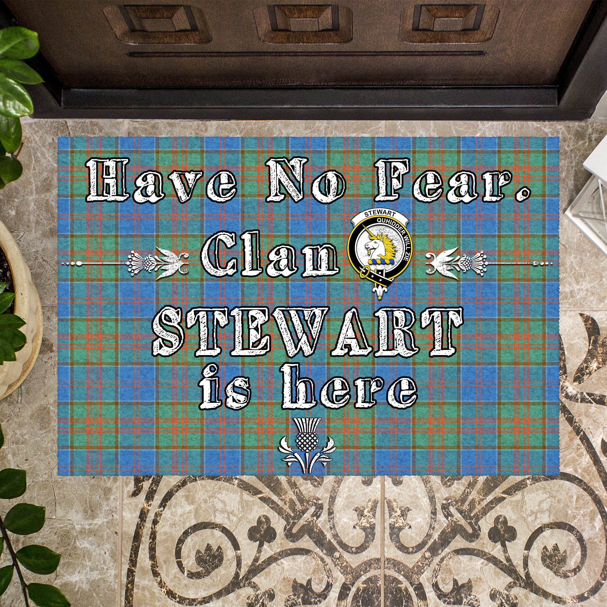 stewart-of-appin-hunting-ancient-clan-tartan-door-mat-family-crest-have-no-fear-tartan-door-mat
