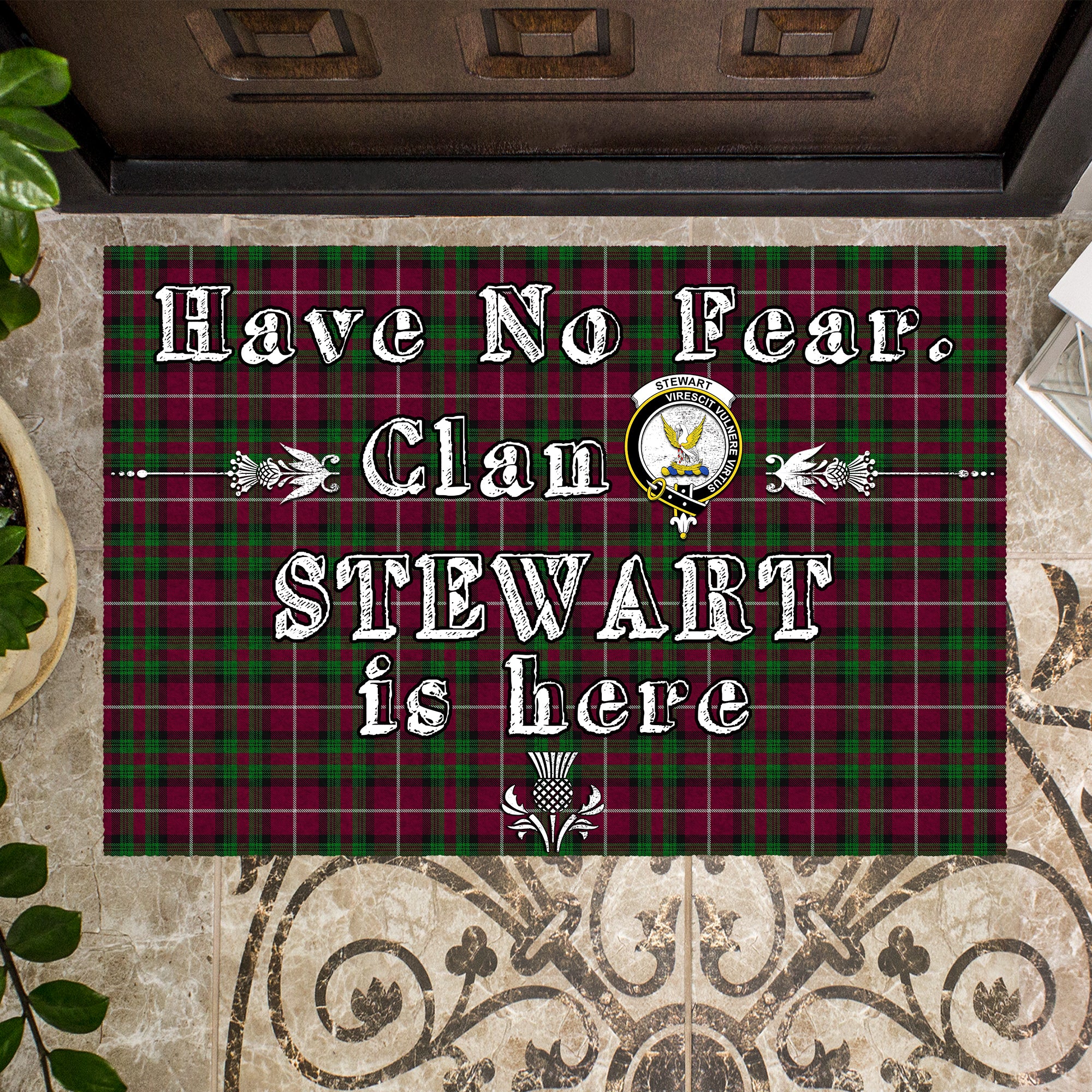 stewart-of-bute-hunting-clan-tartan-door-mat-family-crest-have-no-fear-tartan-door-mat