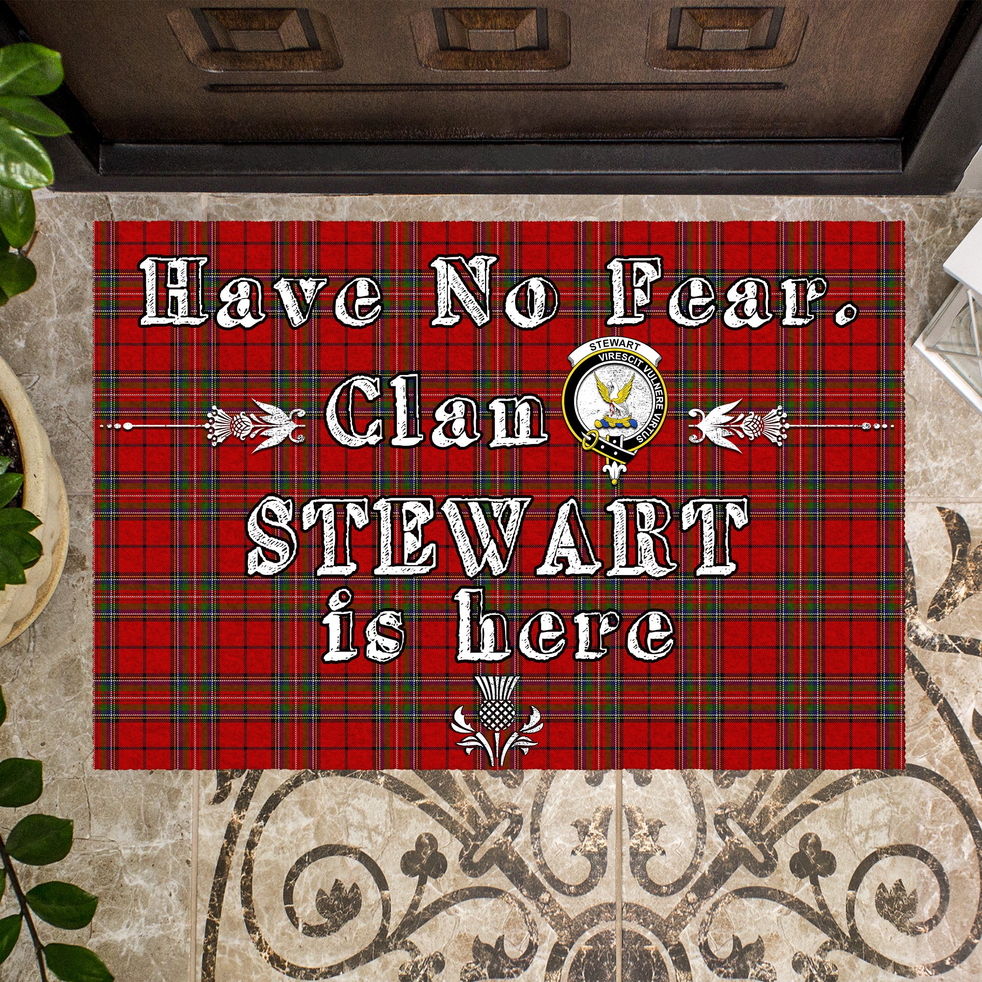 stewart-of-galloway-clan-tartan-door-mat-family-crest-have-no-fear-tartan-door-mat