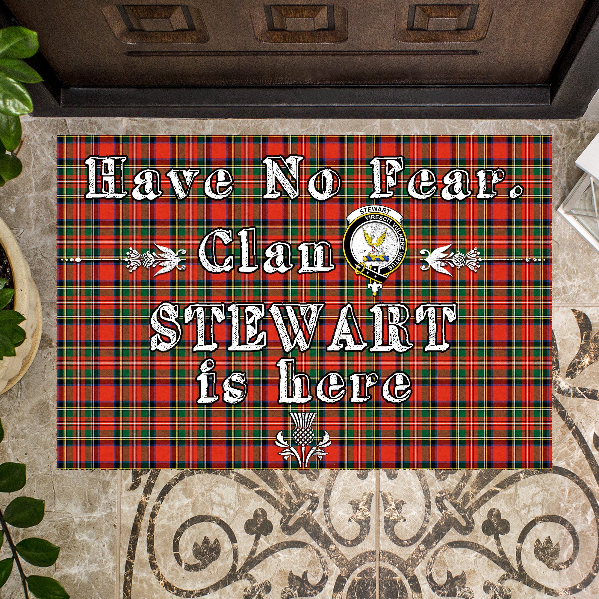 stewart-royal-modern-clan-tartan-door-mat-family-crest-have-no-fear-tartan-door-mat