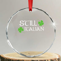 Still Italian St Patricks Day Crystal Glass Ornament Lucky Shamrock