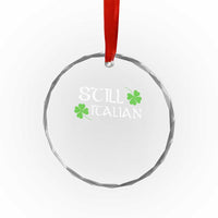 Still Italian St Patricks Day Crystal Glass Ornament Lucky Shamrock