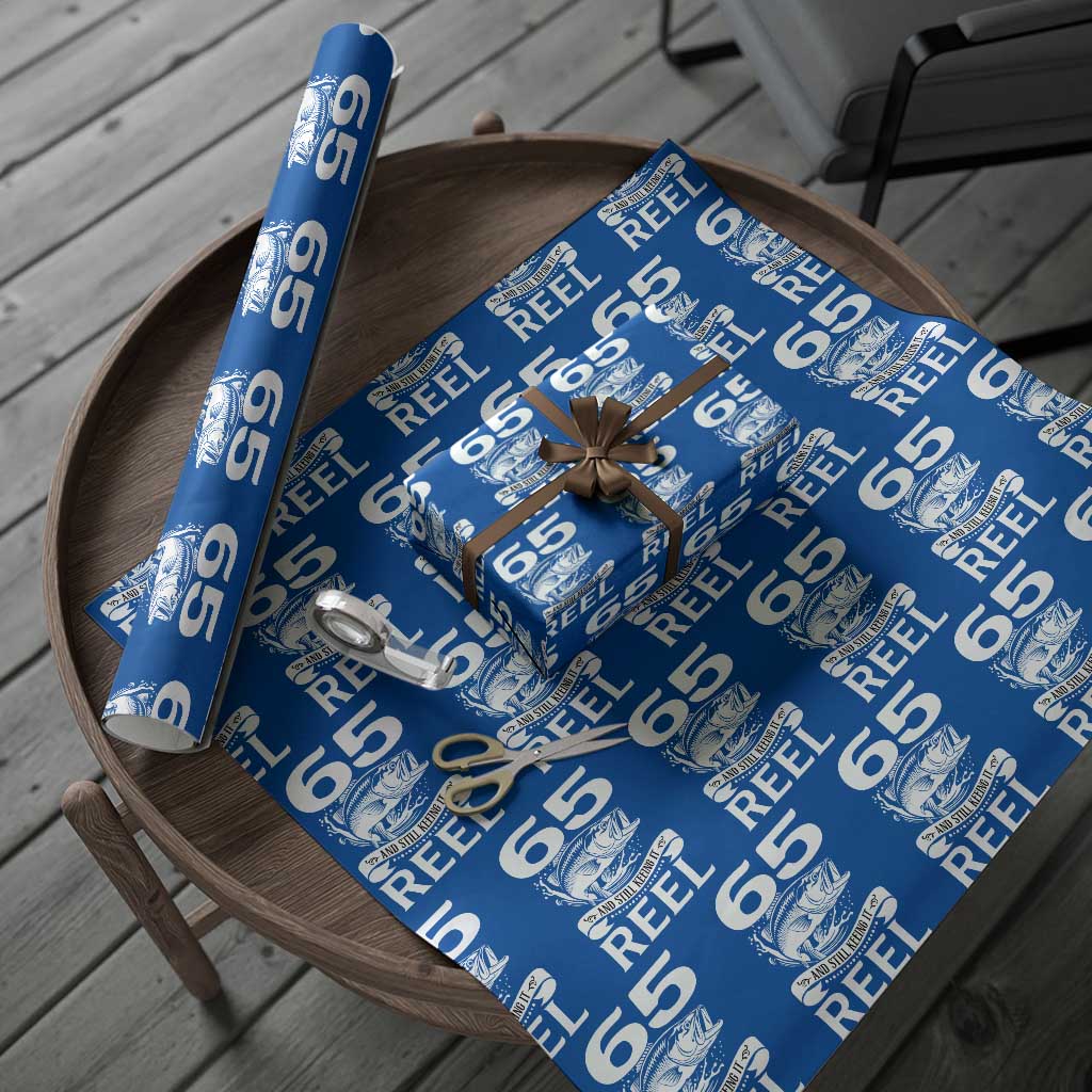 Still Keeping It Reel At 65 Wrapping Paper Roll Fisherman Birthday Gift
