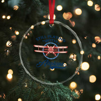 Still Playing With Airplane Crystal Glass Ornament Aviation Lover Airline Pilot - Wonder Print Shop