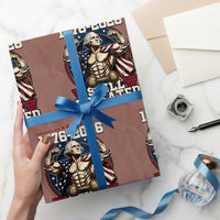Still Undefeated 1776 to 2026 Muscular George Washington Wrapping Paper Roll Buff Bodybuilder American Flag Cape 250th Anniversary Semiquincentennial