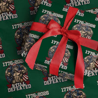 Still Undefeated 1776 to 2026 Muscular Uncle Sam Wrapping Paper Roll Buff Bodybuilder American Flag 250th Anniversary Semiquincentennial