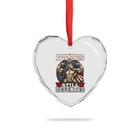 Still Undefeated 1776 to 2026 Muscular Uncle Sam Heart Crystal Glass Ornament Buff Bodybuilder American Flag 250th Anniversary Semiquincentennial
