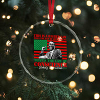 Stokely Carmichael Crystal Glass Ornament That's The Law Of Conscience American Flag